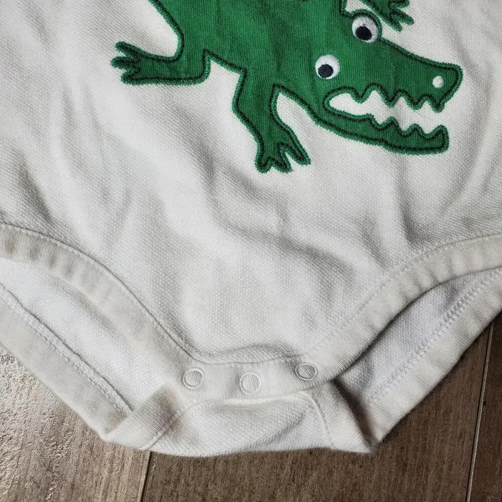Gymboree 100% Cotton Baby Boy Bodysuit Alligator Crocodile 6-12m NWOT